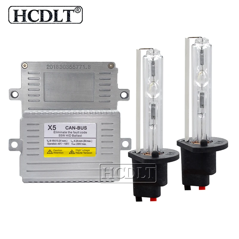 HCDLT 12V AC 55W Fast Bright DLT X5 Error Free Canbus Ballast HID Xenon Kit H1 H7 H11 9005 9006 Car Bulb 4300K 6000K 8000K - купить по