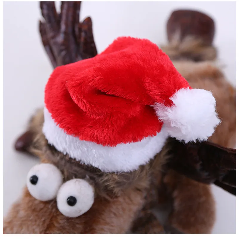 Шапки для собак и кошек шапка Санта-Клауса питомцев Рождественский костюм