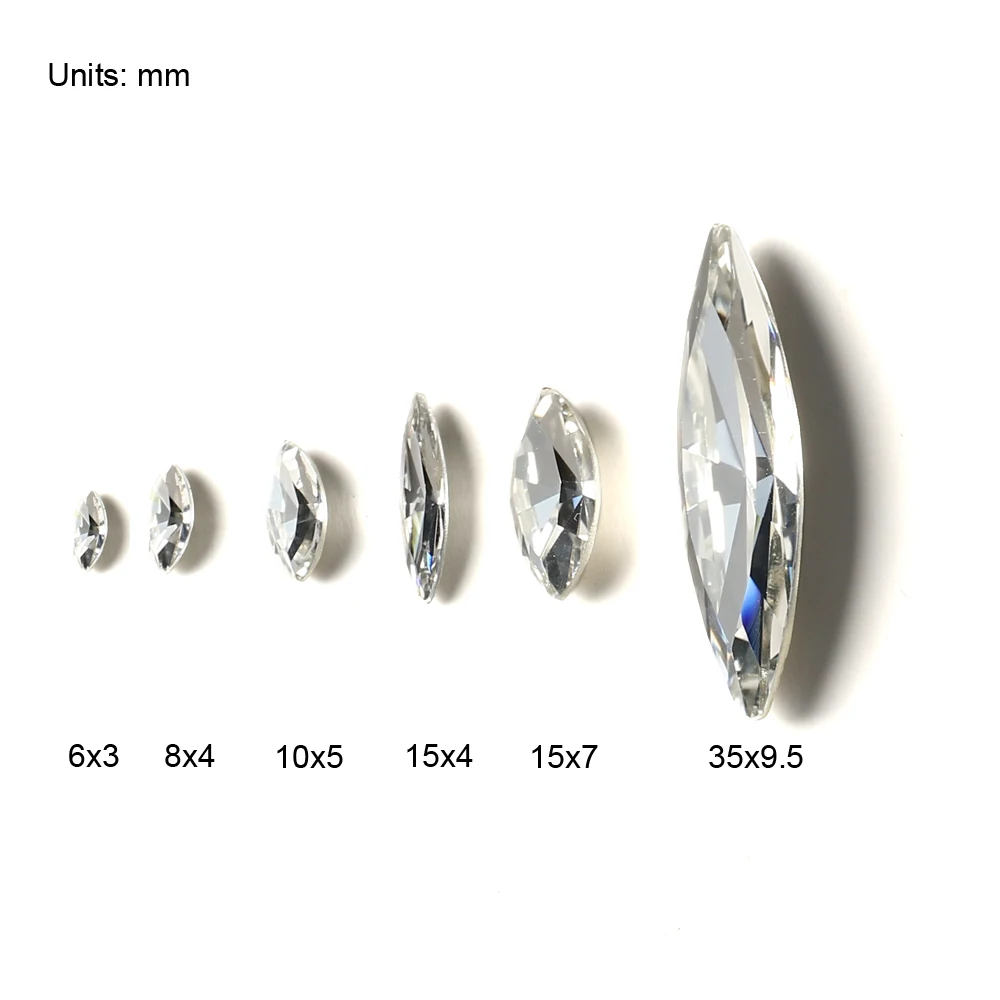 Хрустальные камни конский глаз Navette K9 стеклянный клей на стразы аппликации для