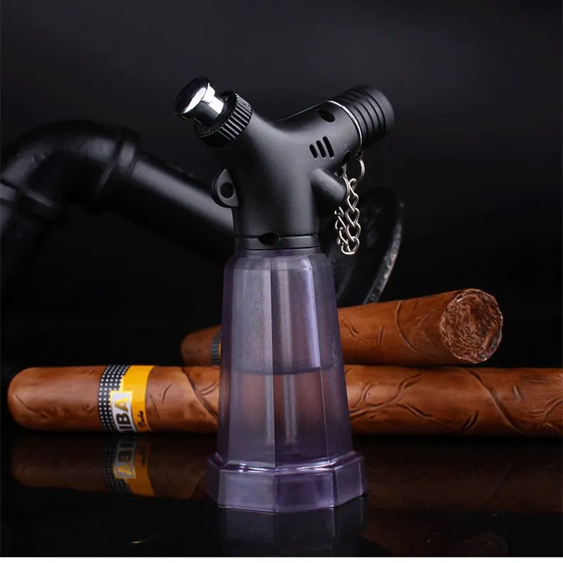 

Straight Into The Blue Flame Windproof Cigar Lighter Can Be Fixed Flame Creative Spray Gun Home Kitchen Baking Ignition Tool