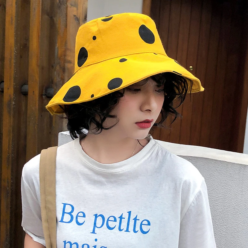 Кепка Женская Солнцезащитная в горошек модная Простая Повседневная Удобная