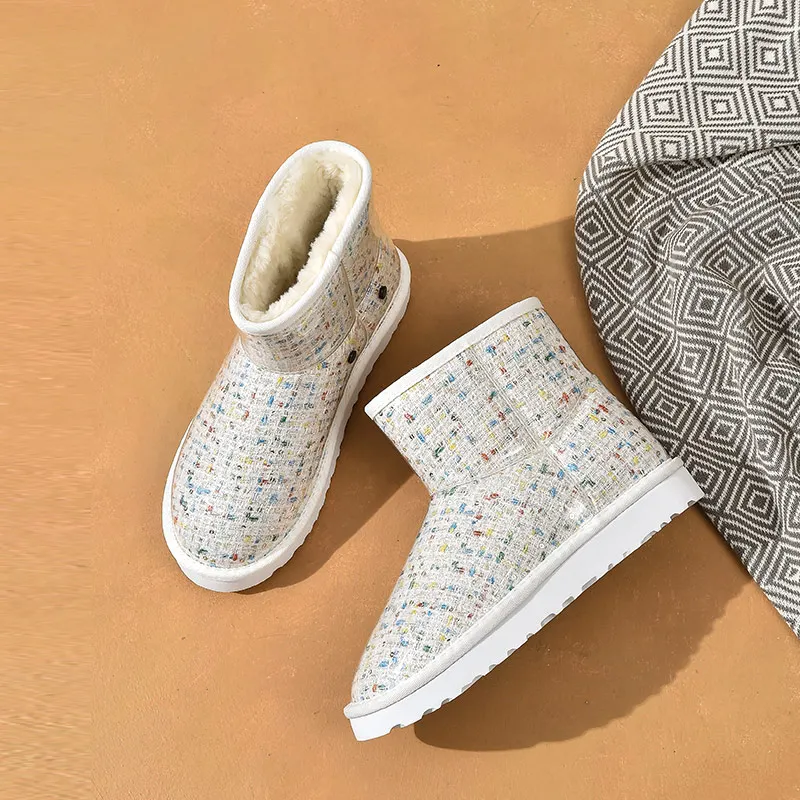 BeauToday/зимние ботинки Женские ботильоны из прозрачного водонепроницаемого