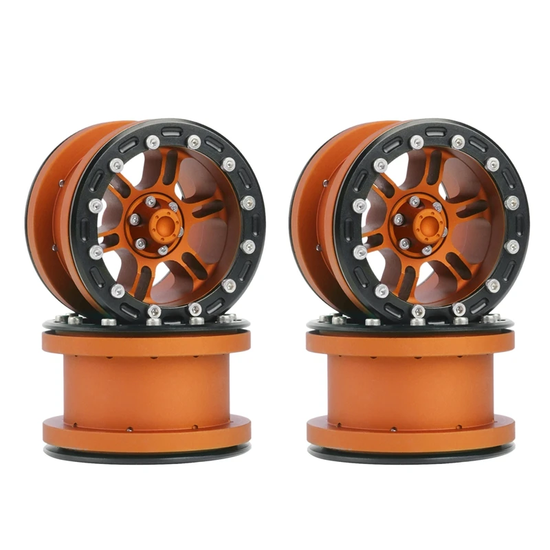 

4PCS Metal 2.2Inch Beadlock Wheel Rims Hub for 1/10 RC Crawler Car Axial SCX10 RR10 Wraith Capra Traxxas TRX4 Parts