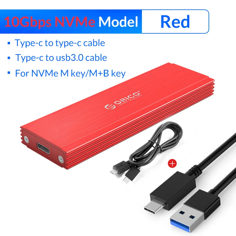 Чехол ORICO Nvme NGFF M.2 SSD 10 Гбит/с USB C жесткий диск корпус с кабелем type-C поддержка UASP отделка Поддержка Функция Smart Sleep
