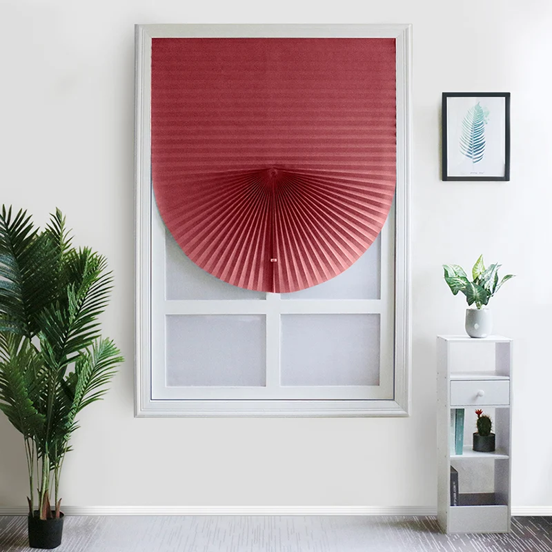 Self-Adhesive Blinds Semi-Blind Window Curtains Bathroom Kitchen Balcony Office Pleated | Дом и сад