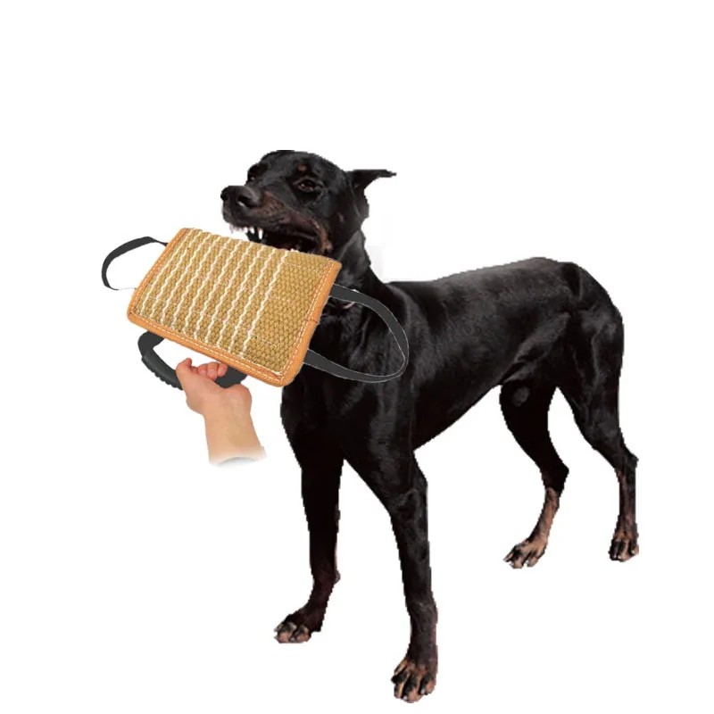 

Durable Linen Dog Biting Pillow with Handle for German Shepherd Medium Large Dogs Training Household Outdoor Interactive S19 20