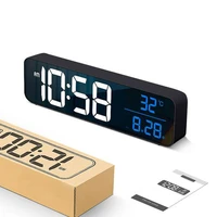 large screen led digital alarm clock luminous desktop timer temperature display alarm clock with music led desktop digital clock