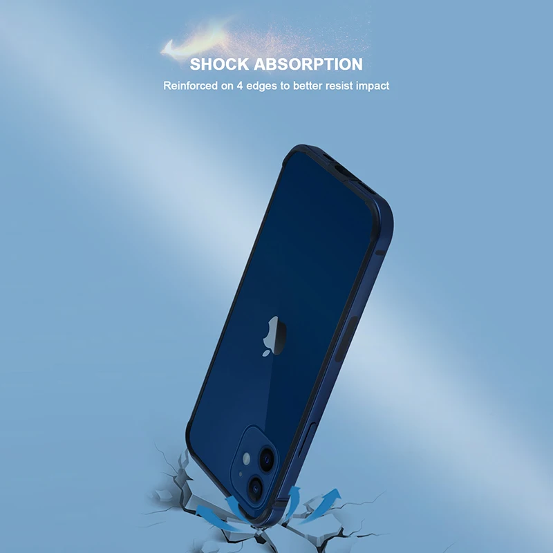 Для IPhone 12 11 Pro Max 11Pro XR X Роскошный Алюминиевый металлический силиконовый бампер