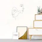 Скандинавские минималистские наклейки на два лица для женщин, виниловые украшения для гостиной ph720