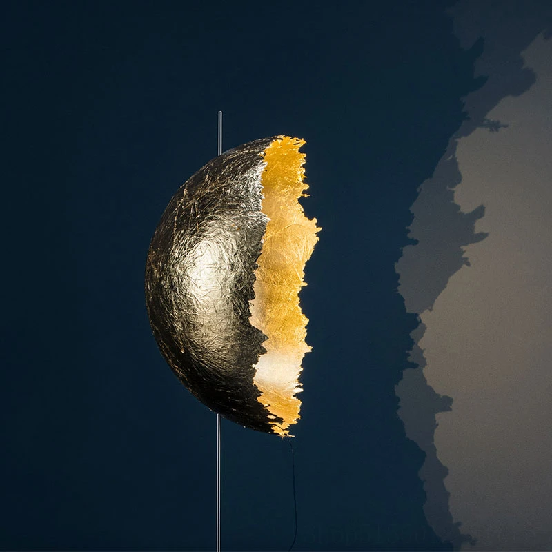 

Nordic Gold Semicircle Table Lamp for Bedroom Bedside Lamp Creative Art Decor Modern Lamp Living Room Moon Luxury Table Light