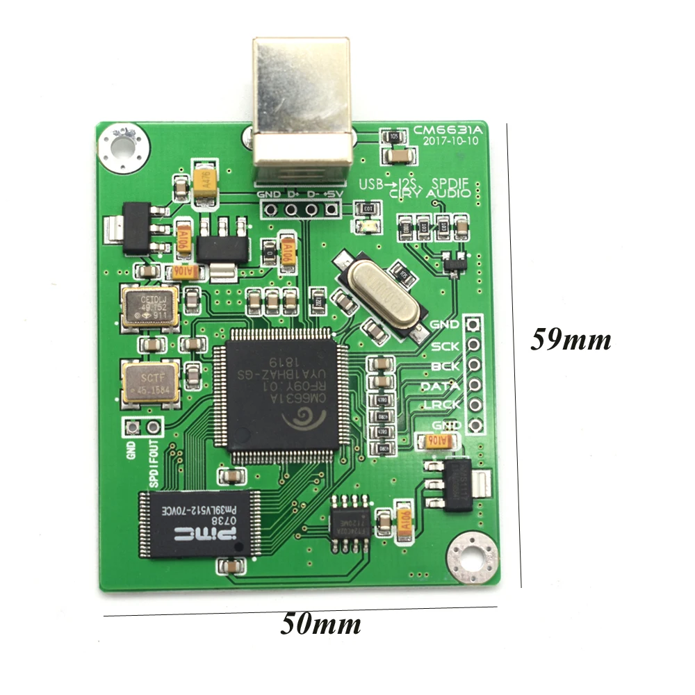 Плата DAC USB к I2S SPDIF выход 24Bit 192K цифровой интерфейс модуль CM6631A F3-011 | Электроника