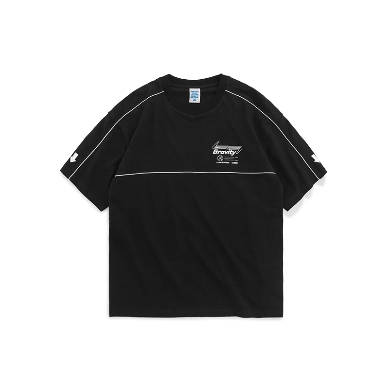 INFLATION хлопковая Мужская футболка, уличная одежда, camiseta hombre, футболка, Homme, свободная, хип-хоп, Harajuku, футболка 1066S20 - Цвет: Black
