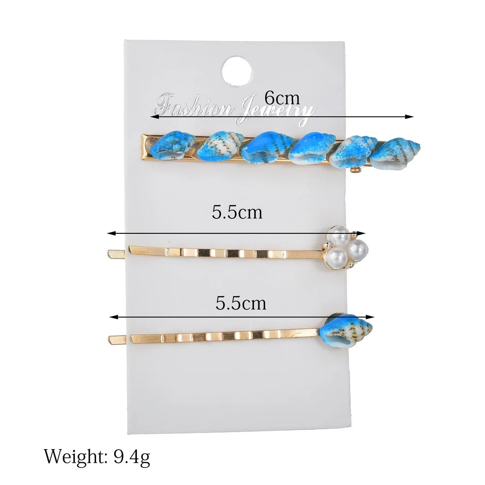 Женские заколки для волос с натуральным жемчугом в виде ракушек аксессуары