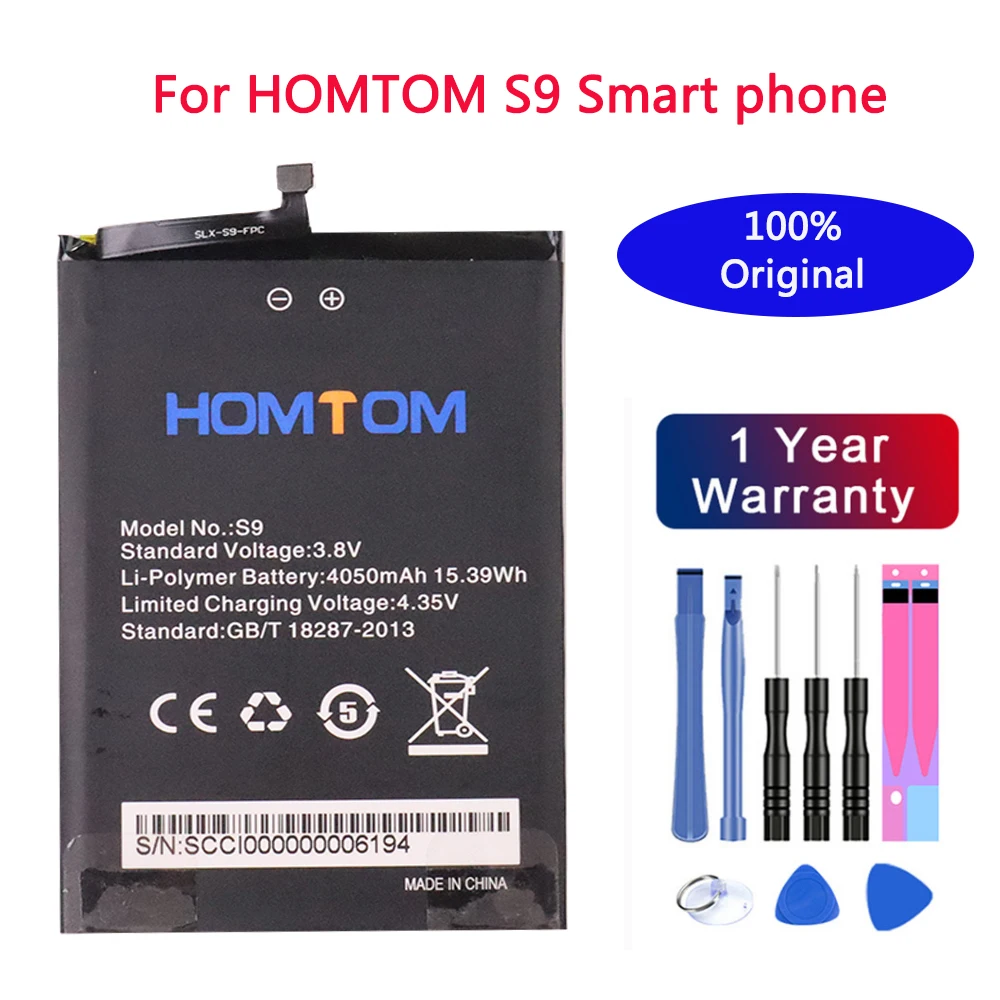 

100% Новый оригинальный аккумулятор homtom S9 4050 мАч для смартфона HOMTOM S9 + Бесплатные инструменты