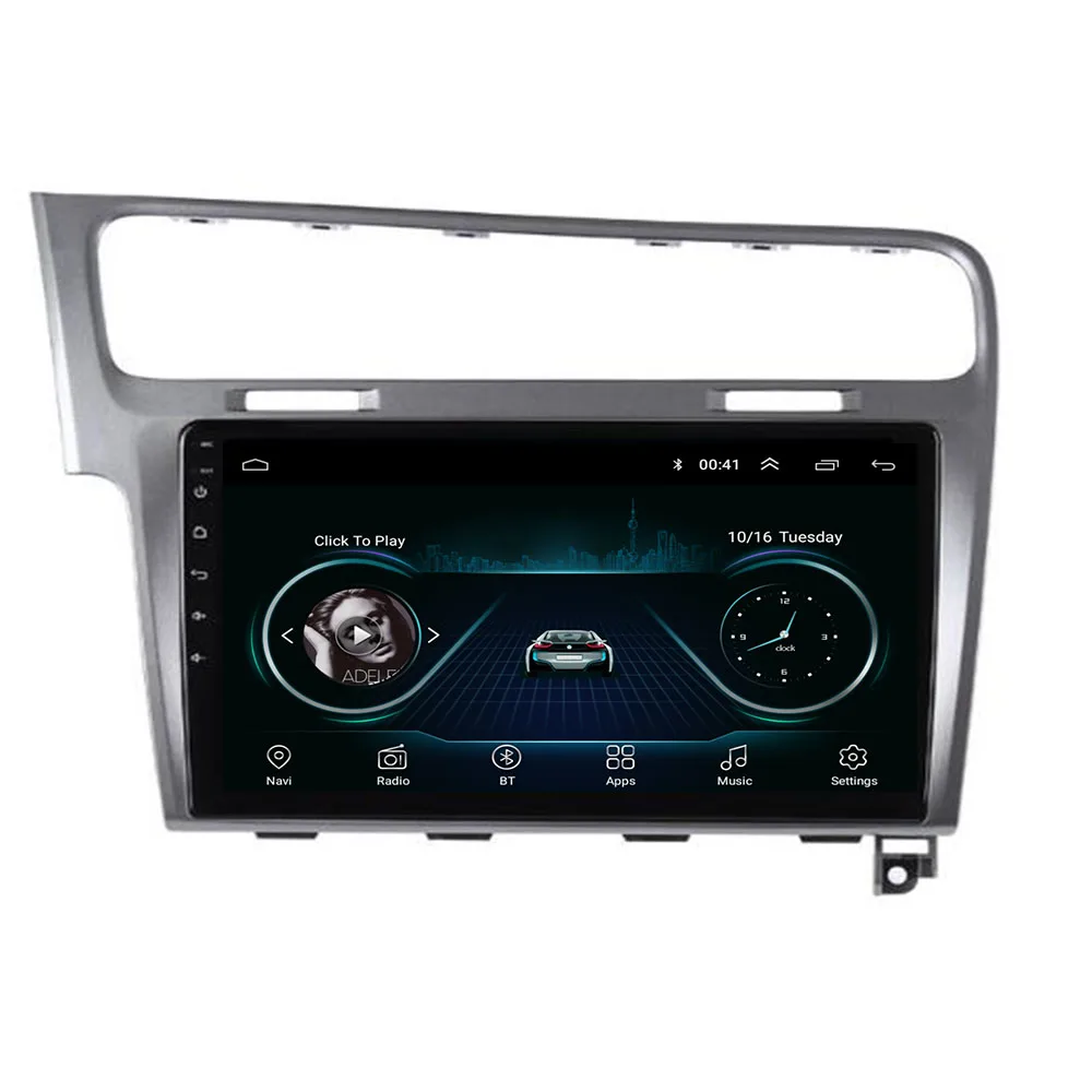 Автомагнитола 2 DIN для VW Golf 7 2013 2014 2015 с сенсорным экраном Wi-Fi FM Android 10 0 Bluetooth