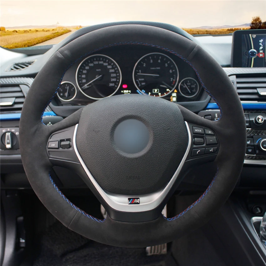 MEWANT черный замшевый чехол рулевого колеса автомобиля для BMW F20 F21 F22 F23 F30 F31 F34 F32 F33
