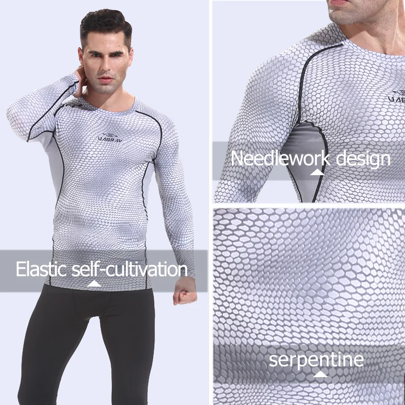 NEW 2020 Running Shirt Men T-shirt Long Sleeve Compression Shirts Gym Fitness Sport | Спорт и развлечения