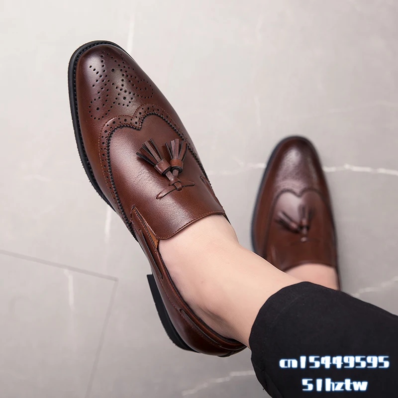 

Мужские туфли-оксфорды из ПУ кожи, на плоской подошве, размеры 38-48