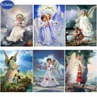 Ангел-хранитель, алмазная вышивка по фото на заказ, квадратная круглая алмазная живопись сделай сам, мозаика ручной работы, 3d Вышивка крестом, Рождество