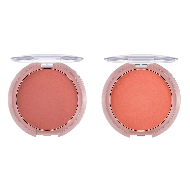 

O.TWO.O 2 Pcs Blush Matte Makeup Lightweight Face Blusher Natural Rouge Cheek Blusher Peach Contouring, NO.2 & NO.6