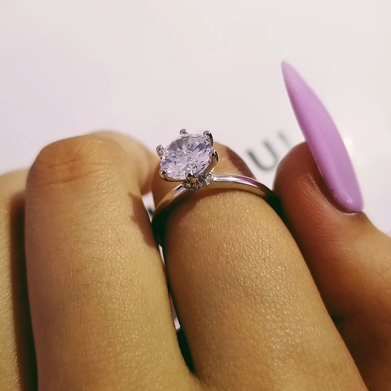 Оригинальные однотонные поступления AAA циркониевые женские обручальные простые