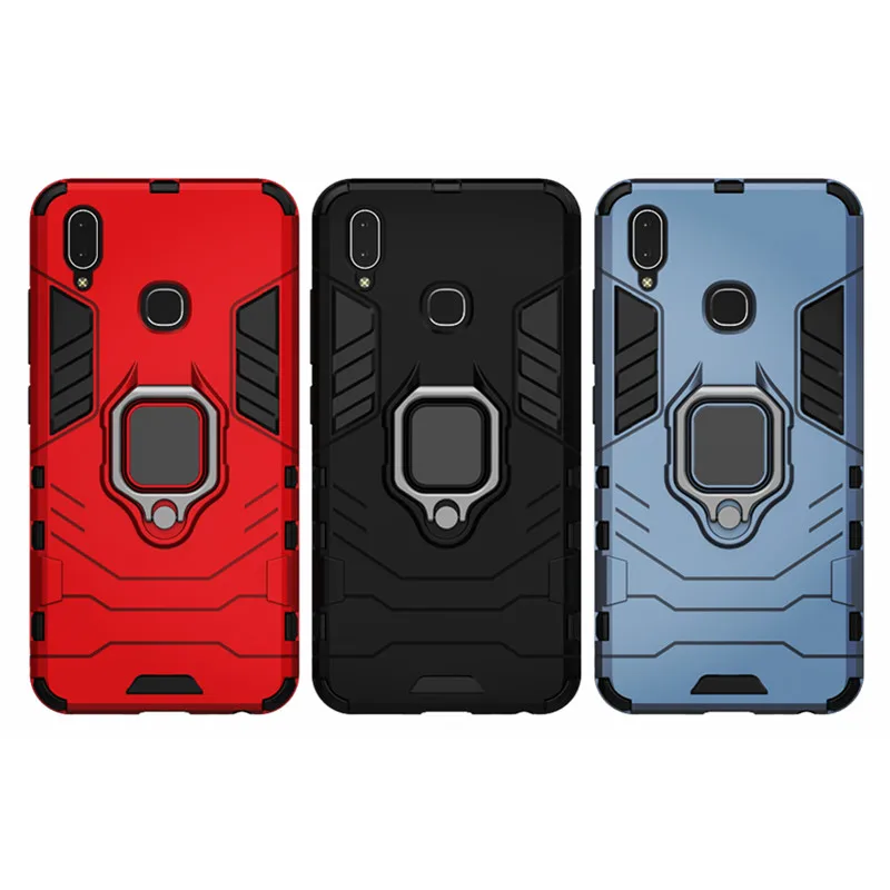 

For Vivo Y91 Case Magnetic Car Shockproof Ring Armor Phone Cover For Vivo Y91 Y95 6.22" 1816 1817 1820 1811 PD1818BF_EX Coque