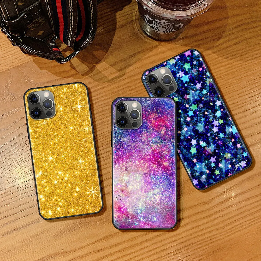 

Rhinestone Luxury Fitted Case For Apple iPhone 11 13 12 Pro 7 XR X XS Max 8 6 6S Plus 5 5S SE 2020 13Pro Black Phone Cover Capa