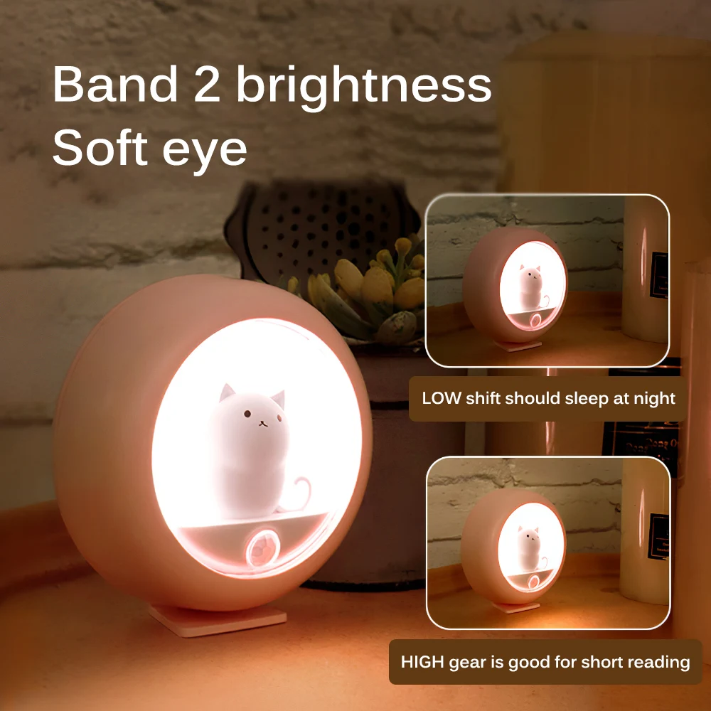 Ночник с теплым светом три режима питание от аккумулятора USB-зарядка светильник