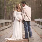 Свадебные платья для беременных Эмпайр белый мягкий шифон с открытыми плечами Простые Свадебные платья размера плюс платье для беременных женщин