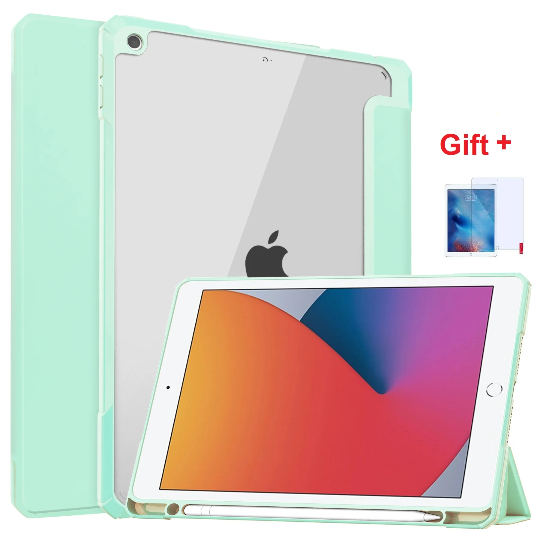 

Чехол с держателем для карандаша для iPad 10,2 дюйма 2019 8-го 7-го поколения A2197 A2200 A2198, чехлы, Магнитная флип-подставка, чехол с автоматическим пере...
