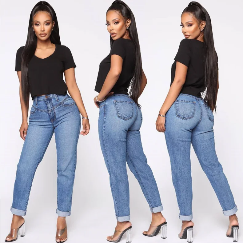 

Jeans Women 2020 Fashion Elastic High Waist Ladies Pants