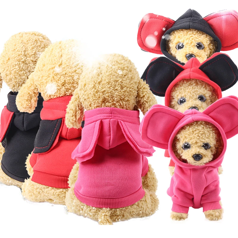 

Winter Dog Clothes Warm Pet Dog Costume Jacket Plush Coat Puppy Pet Clothing Hoodies For bulldog Small Medium Dogs Yorkshire
