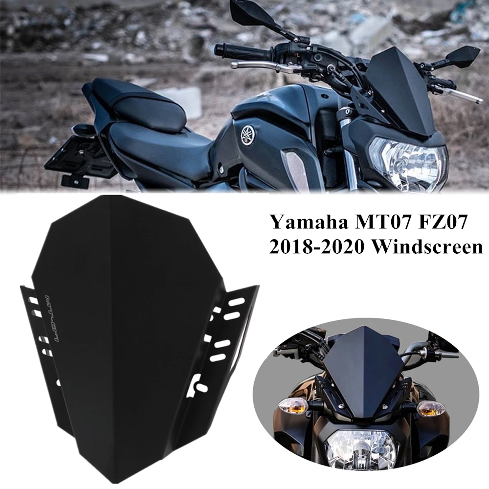 

Ветровое стекло MT07, лобовое стекло, CNC, алюминиевый ветровой экран для YAMAHA MT-07 FZ07 2018 2019 2020 MT 07, аксессуары для мотоциклов