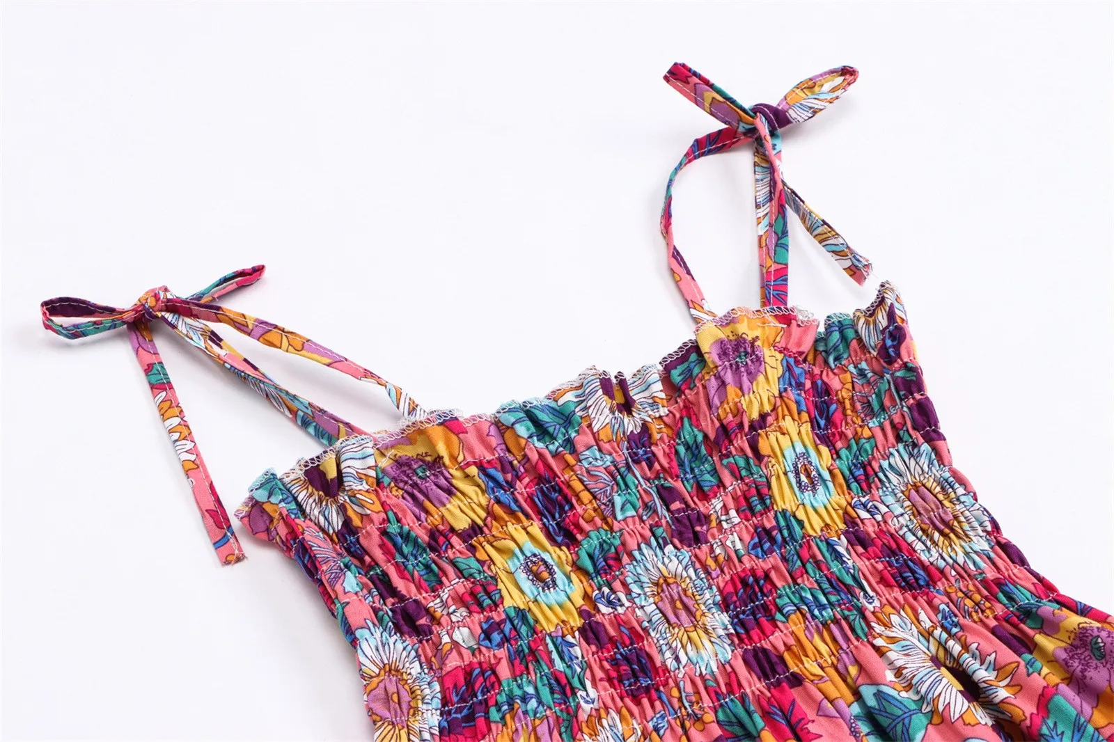 Детское летнее платье с цветочным принтом размеры 18-6 лет |