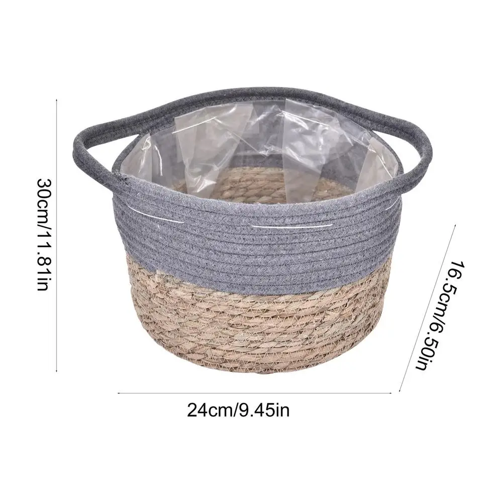 

Nordic Straw Woven Plant Basket Home Organizer Plant Pot Storage Basket Macrame Woven Flower Pot Cover Plant Container