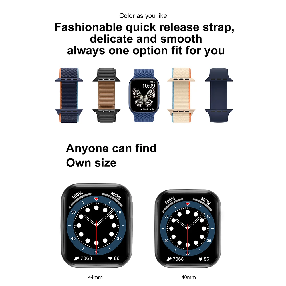 

DT NO.I DT100 Smart Watch Bluetooth Call Music Heart Rate Monitor Long Standby Waterproof Customize Sport Smartwatch