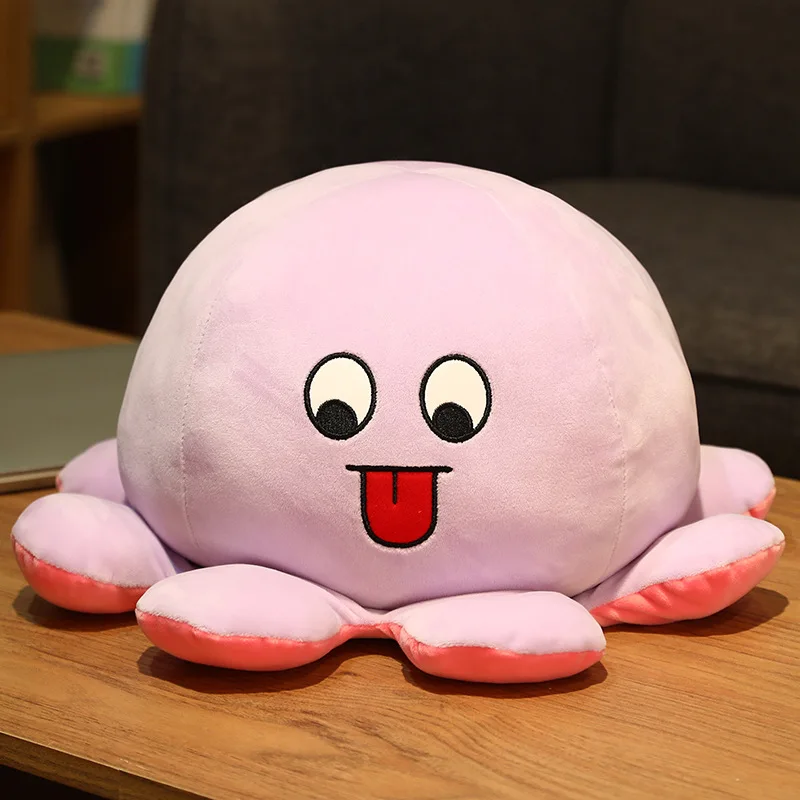 

Lovely face turning mood Octopus doll double side turning Octopus doll small plush toy creative face changing doll