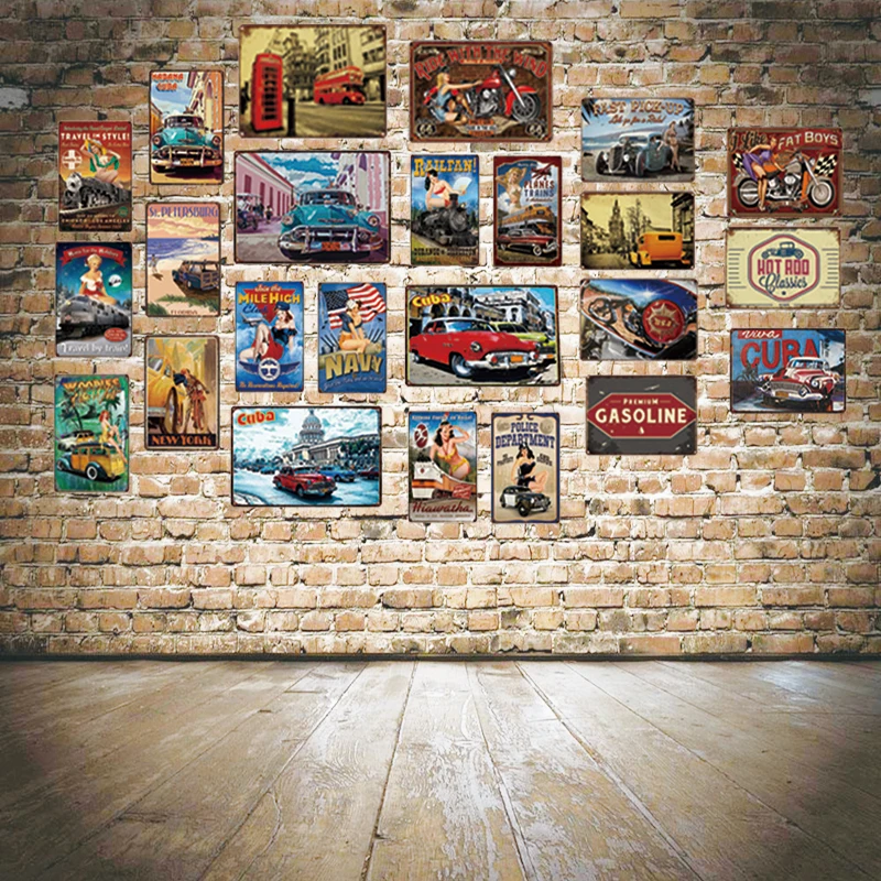 

Classic Scooter Motorcycle Tin Sign Garage Metal Plates Wall Pub Cafe Home Art Motor Decor Iron Poster Cuadros DU-2311A
