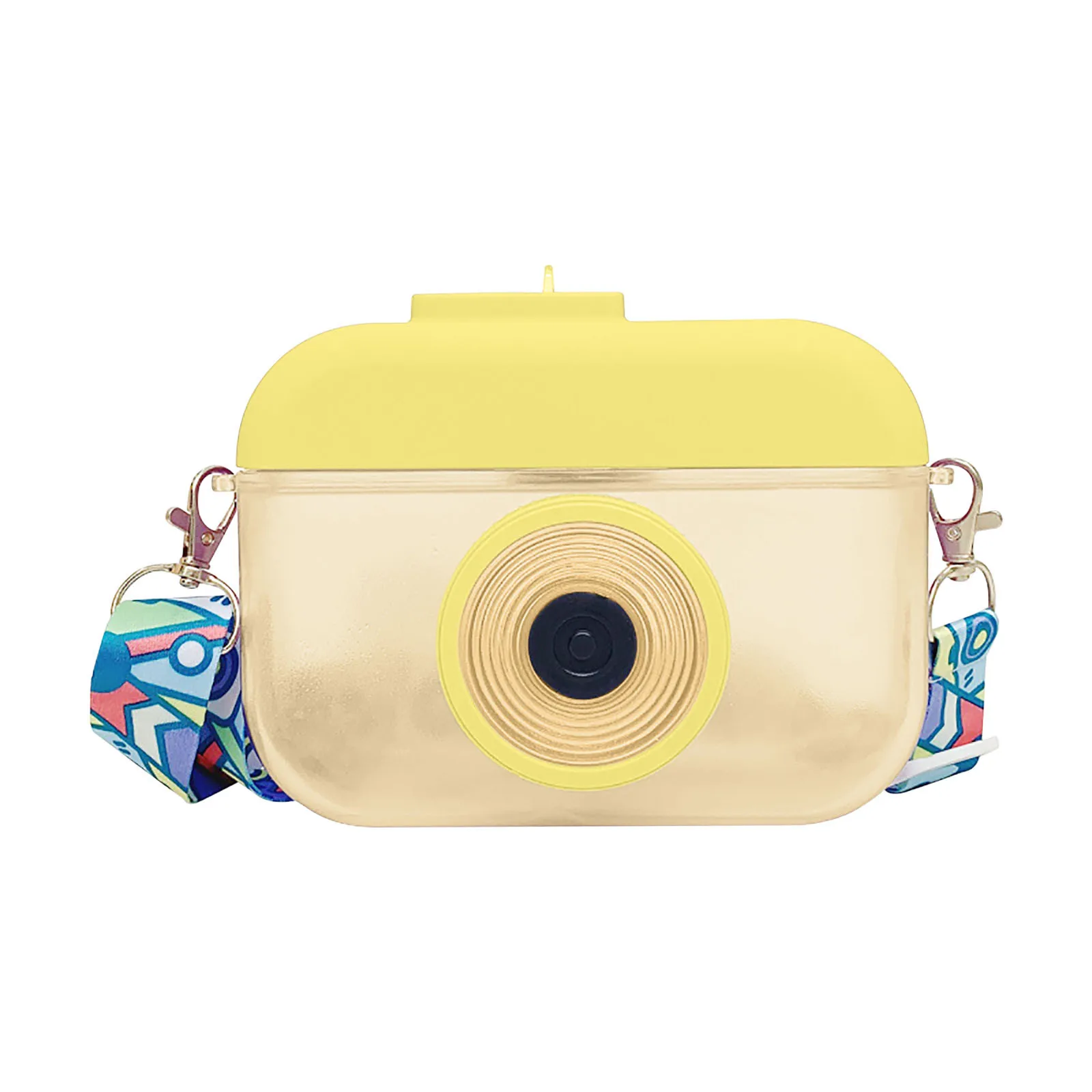 

Cute cartoon creative camera water bottle girl heart Korean version large capacity lanyard cup personalized plastic camera cup