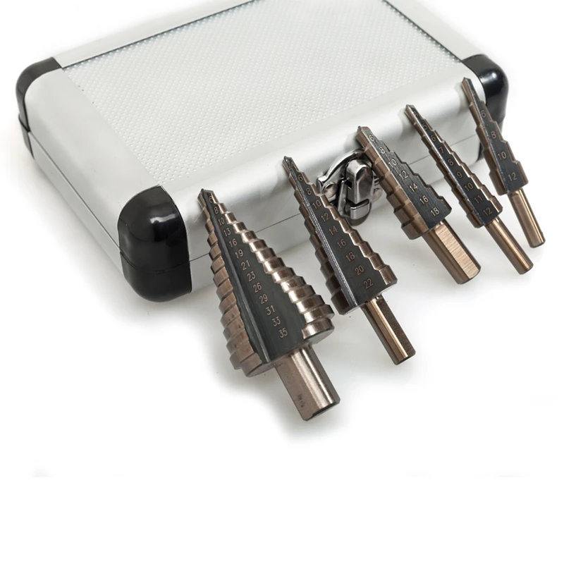 Набор ступенчатых Сверл из быстрорежущей стали с кобальтом 5 шт. 50 размеров для