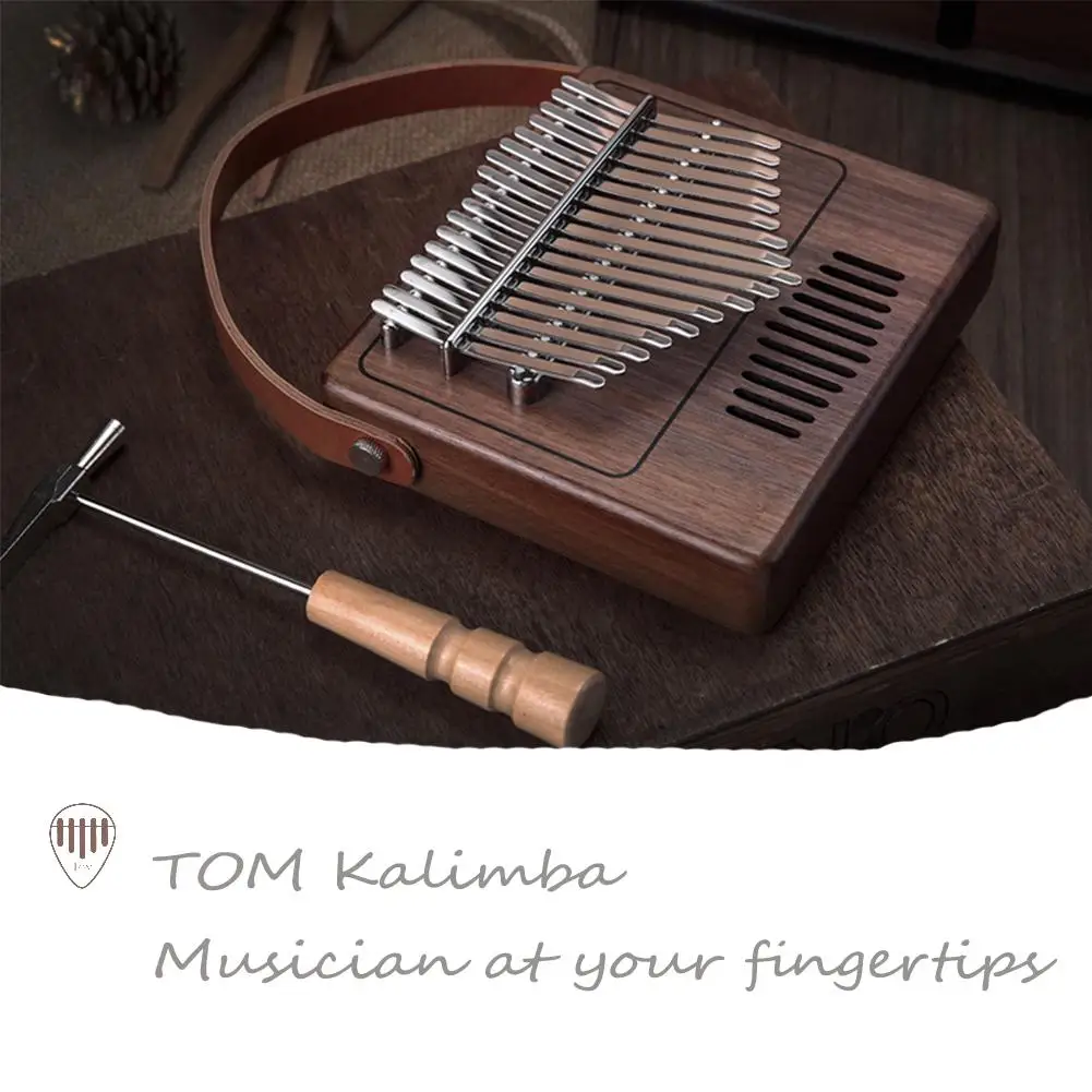 Женский кожаный ремень Kalimba с 17 кнопками фортепиано большим пальцем