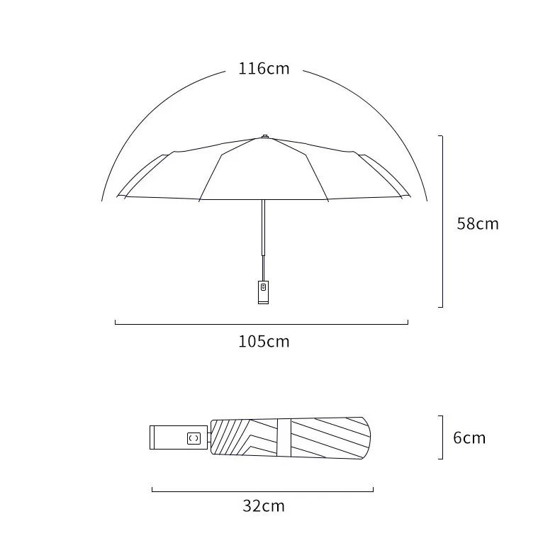 Зонт Автоматический однотонный 10 к с защитой от ветра и дождя|Зонтики| |