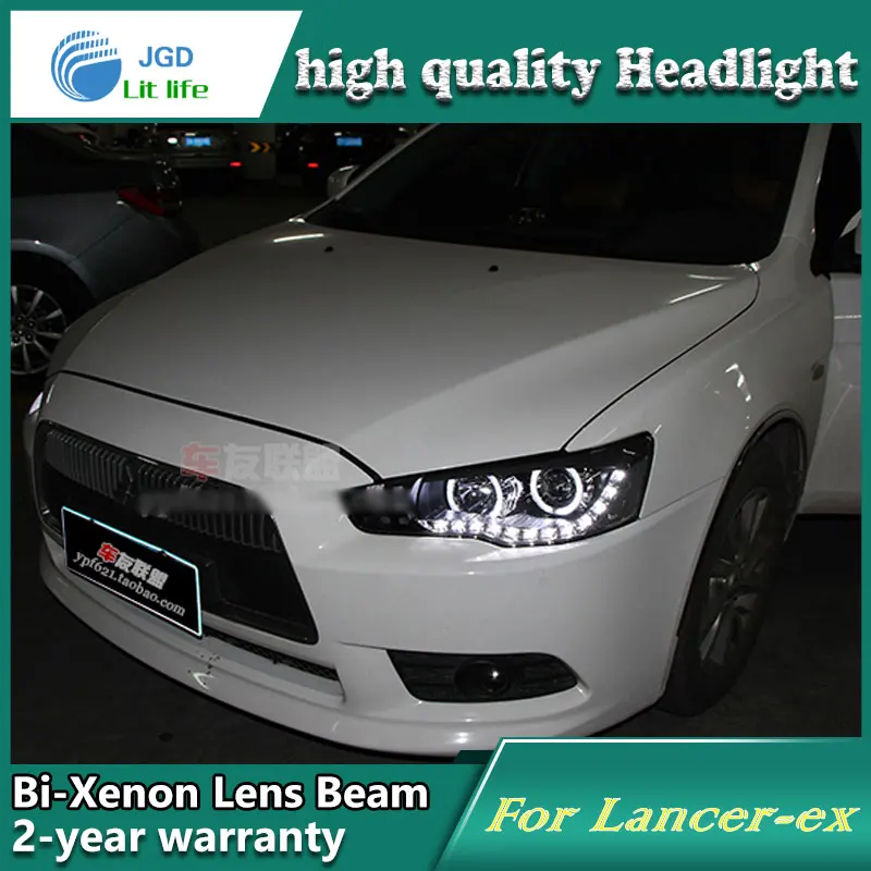 Чехол для стайлинга автомобиля Mitsubishi Lancer фары светодиодные DRL линзы двойной луч