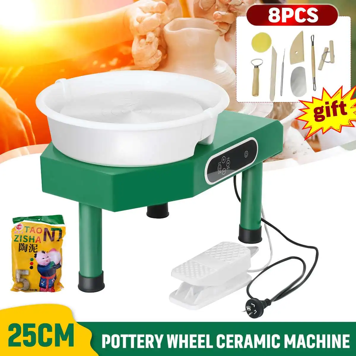 

350W Pottery Wheel Machine LCD Electric Pottery Wheels Forming Machine Pottery Tools for Ceramic Work Clay Art Crafts Molding