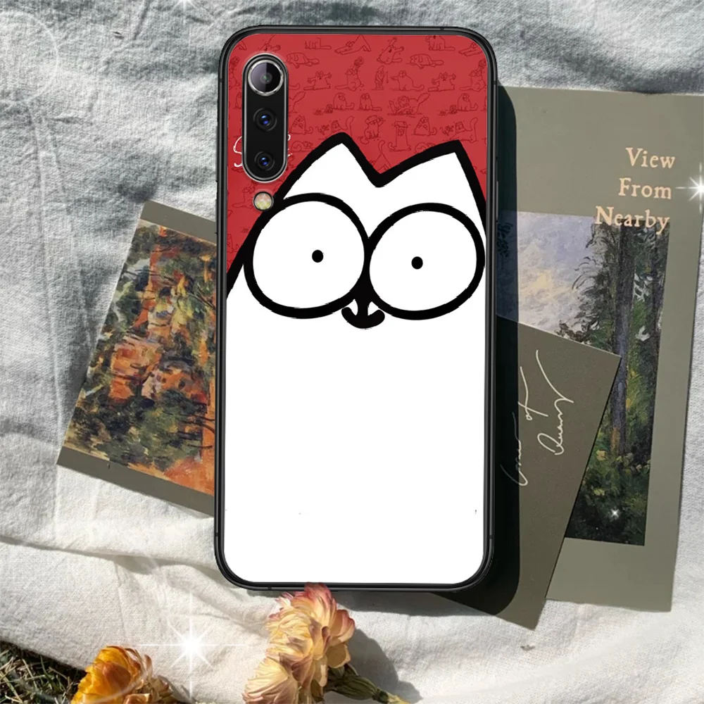 

Cartoons simoncat Phone case For Xiaomi Mi note 10 A3 9 MAX 3 A2 8 9 Lite Pro ultra black Cover Soft Waterproof 3D Shell