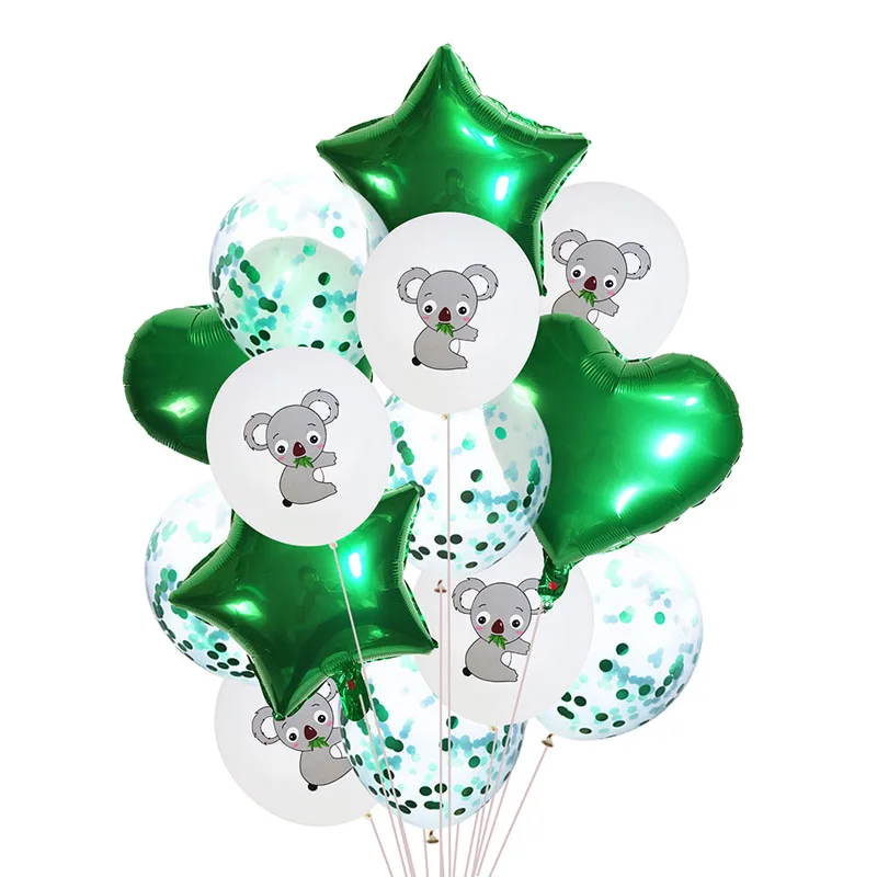 

14pc Jungle Fox Giraffe Balloons Cartoon Animal foil Balloon Birthday Safari Party Decor kids toys Boys Birthday Decoration