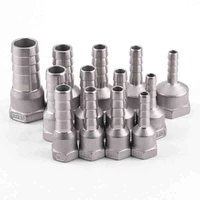 bsp 18 14 38 12 34 1 114 112 2 stainless steel female thread fitting x 6810 52 5mmbarb hose tail end connector