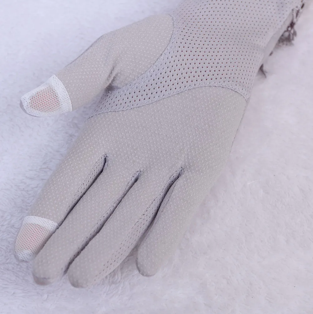 Женские тонкие кружевные перчатки летние уличные для вождения с защитой от