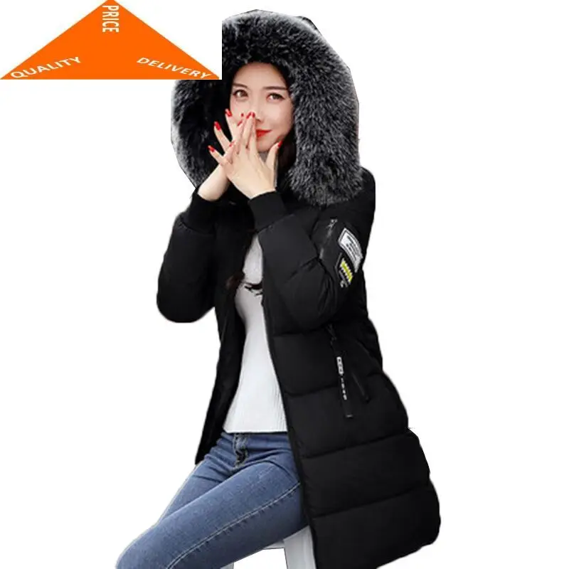 Женское теплое зимнее пальто 2020 толстая хлопковая парка Женская куртка черная