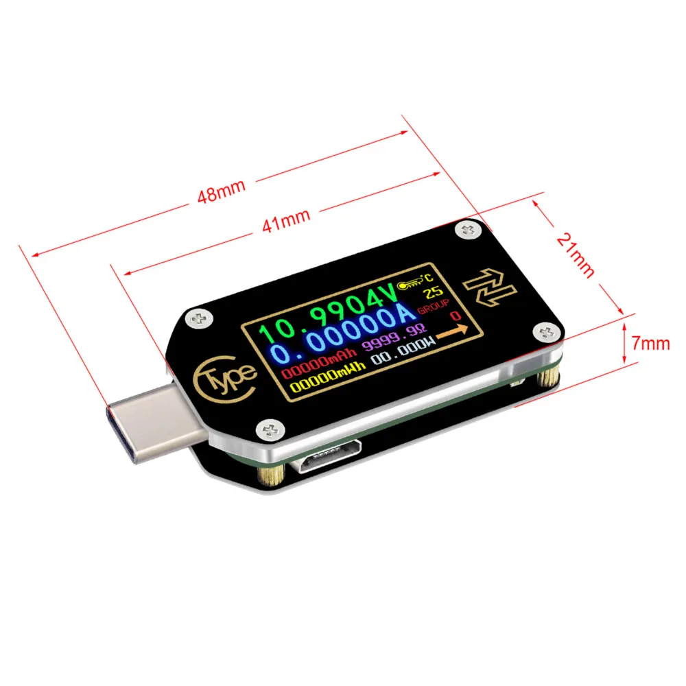 Триггер RIDEN TC66/TC66C Type-C PD USB-измеритель напряжения 2-стороннее зарядное устройство
